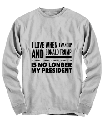 Funny Joe Biden Long Sleeve Shirt Ash Gray - 