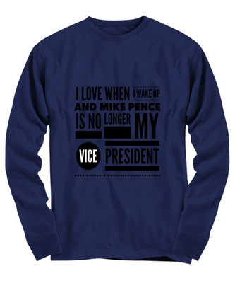 Funny Joe Biden Long Sleeve Shirt Navy Blue - 