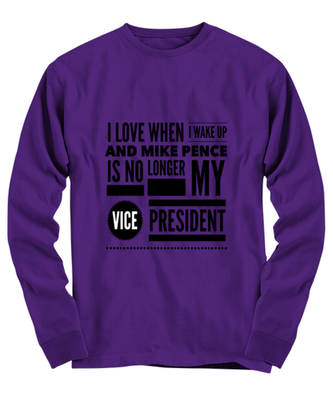 Funny Joe Biden Long Sleeve Shirt Purple - 