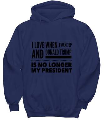 Funny Joe Biden Hoodie Navy Blue - 