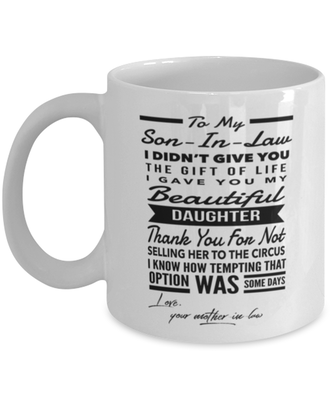 Son-In-Law From Mother-In-Law Coffee Mug 11oz