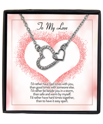 Valentine's Day Gifts For Her, Wife, Fiance, Girlfriend, Women | Luxury Silver-Plated Heart Necklace | Message Card 