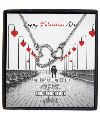 Valentine's Day Gifts For Her, Wife, Fiance, Girlfriend, Women | Luxury Silver-Plated Heart Necklace | Message Card 