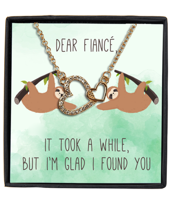 Valentine's Day Gifts For Her,  Fiance, Wifey, Women | Luxury Gold-Plated Heart Necklace | Message Card 