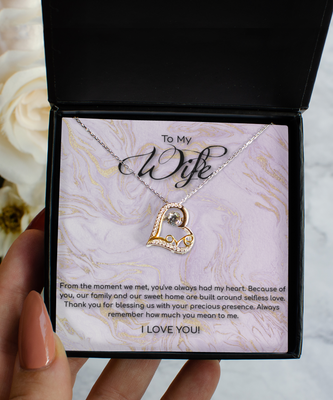To My Wife Gold Silver Necklace