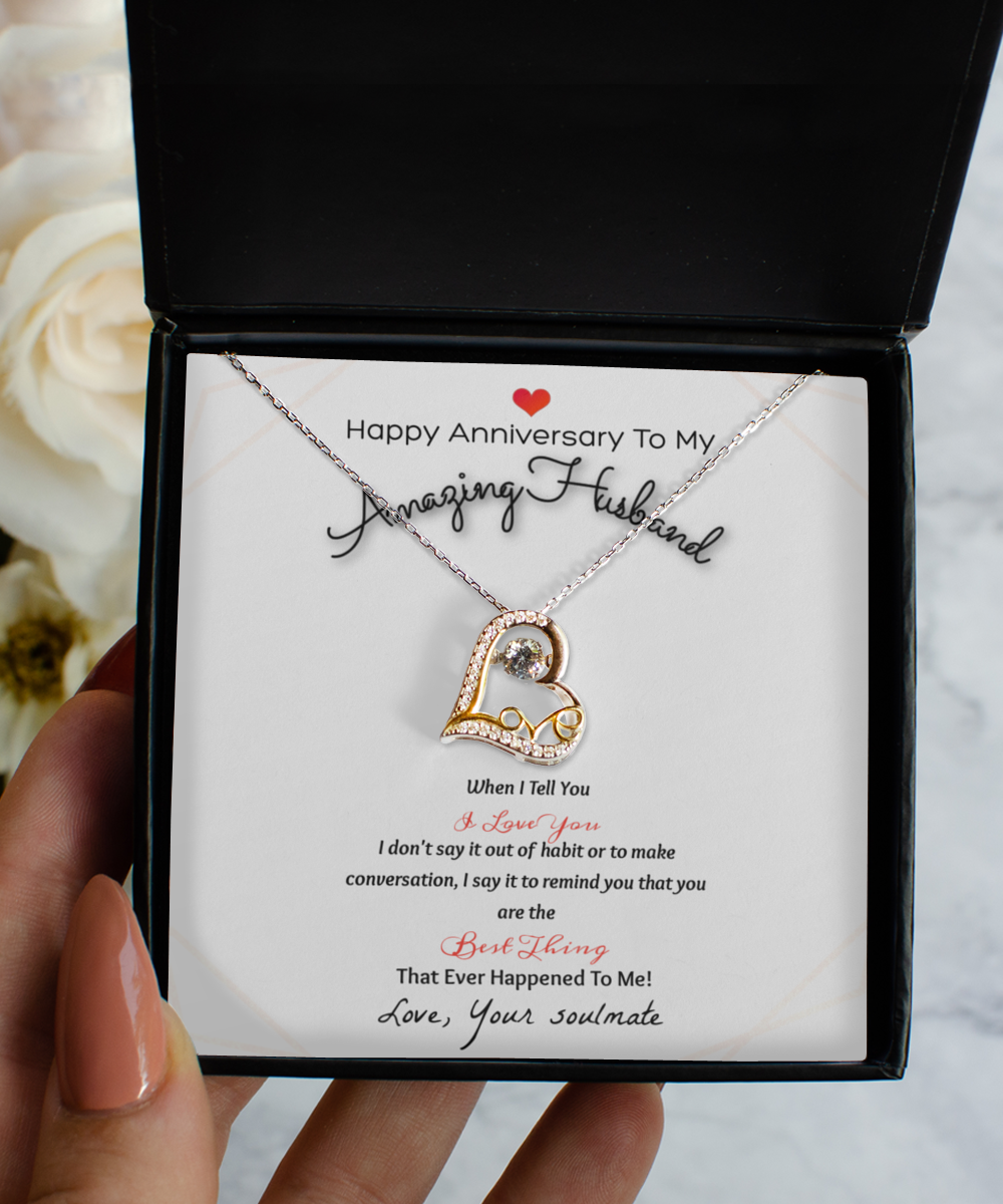 Happy Anniversary For Husband From Soulmate Wishbone Gold Necklaces