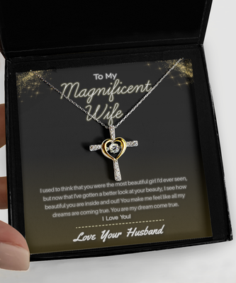 Happy Anniversary For Wife Gold Cross Necklaces For Her Women From Husband