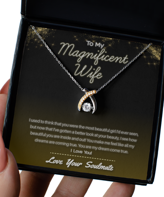 Anniversary Gift For Wife Jewelry Gold Wishbone Dance Necklaces
