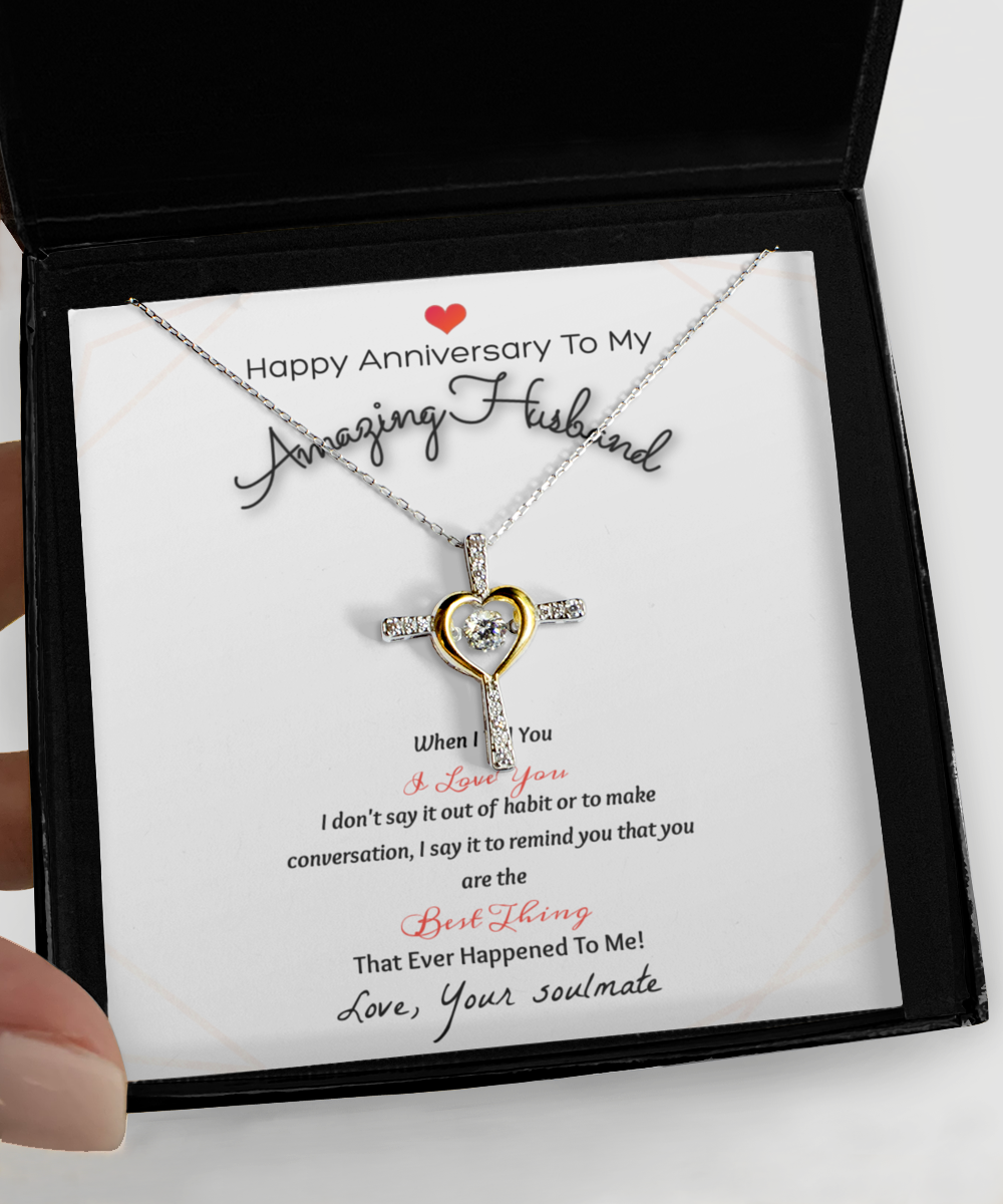 Happy Anniversary For Husband From Soulmate Wishbone Gold Necklaces