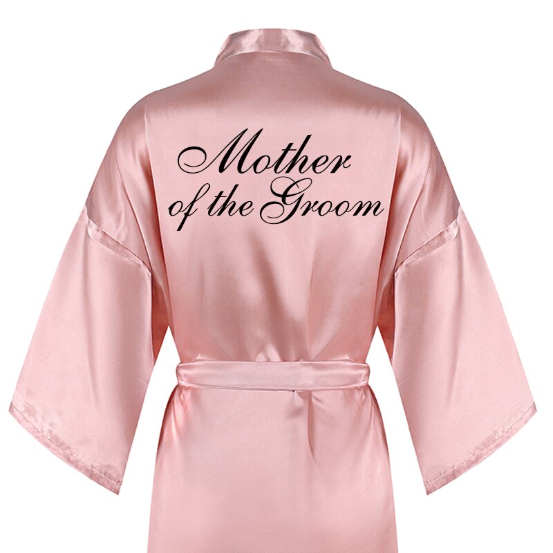 new bridal robe satin Spring autumn bride bridesmaid group Souvenir morning gown wedding bestie pajama party rose gold pink robe