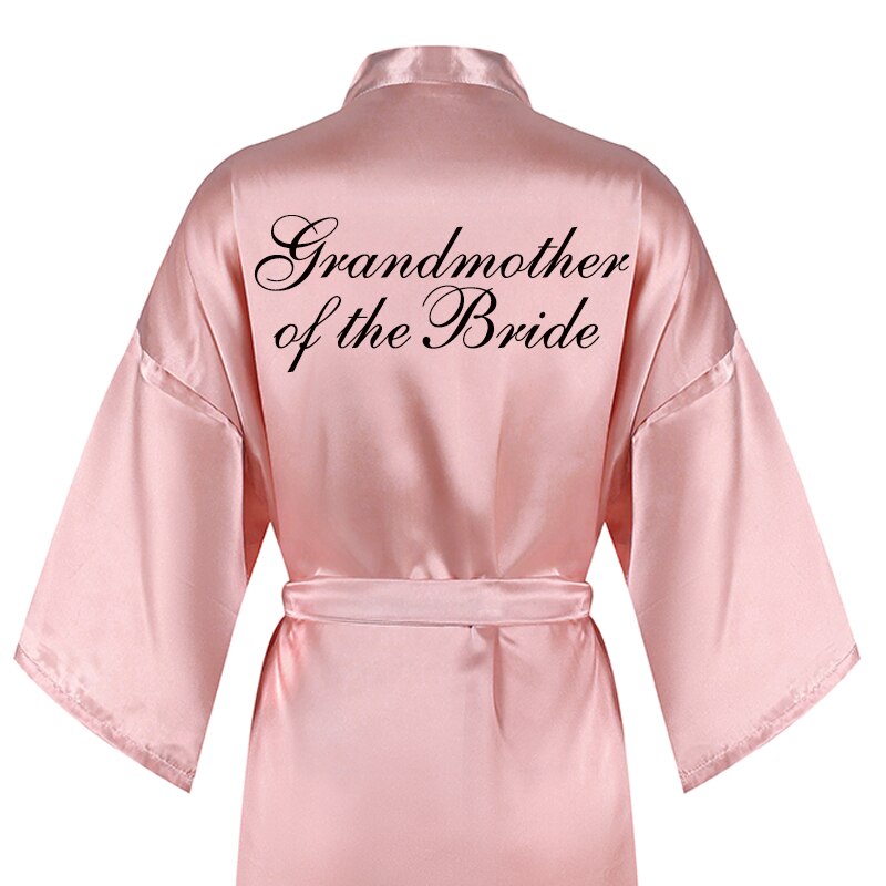 new bridal robe satin Spring autumn bride bridesmaid group Souvenir morning gown wedding bestie pajama party rose gold pink robe
